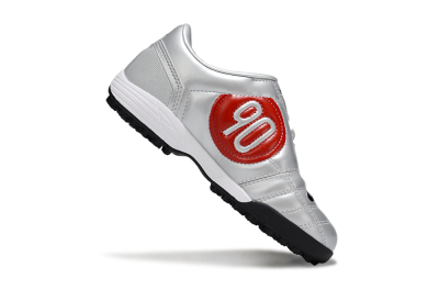 Kids Nike Total 90 III TF Football Shoes - Silver/Black/White