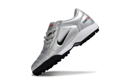 Kids Nike Total 90 III TF Football Shoes - Silver/Black/White