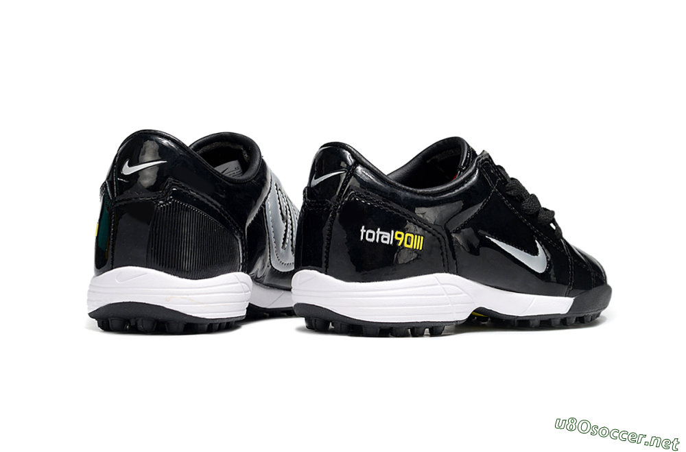 Kids Nike Total 90 III TF Football Shoes - Black/White/Yellow 6