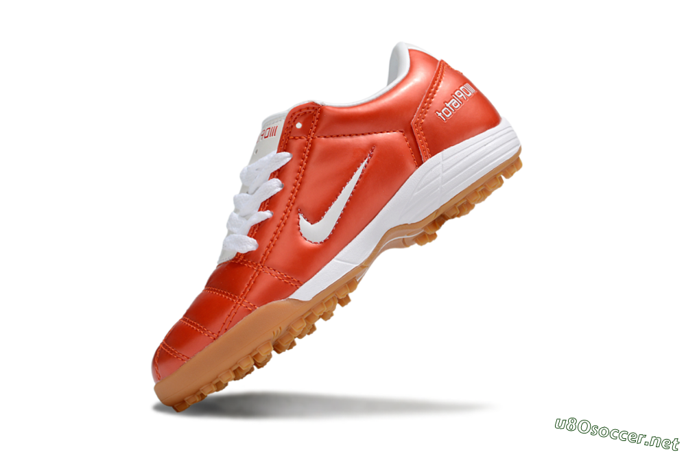 Kids Nike Total 90 III TF Football Shoes - Red/White/Brown 4