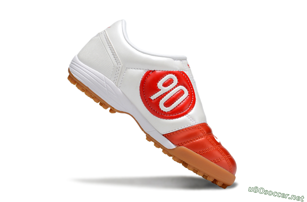Kids Nike Total 90 III TF Football Shoes - Red/White/Brown 3