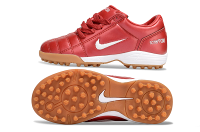 Kids Nike Total 90 III TF Football Shoes - Red/White/Brown