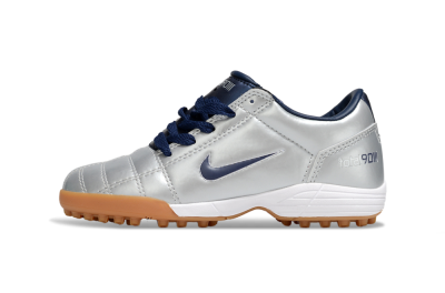 Kids Nike Total 90 III TF Football Shoes - Silver/Blue/White