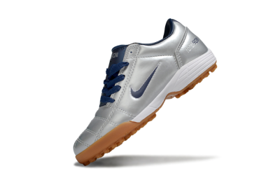 Kids Nike Total 90 III TF Football Shoes - Silver/Blue/White