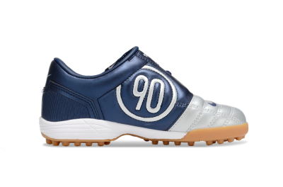Kids Nike Total 90 III TF Football Shoes - Silver/Blue/White