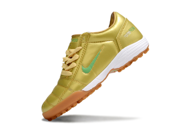 Kids Nike Total 90 III TF Football Shoes - Gold/Green/White