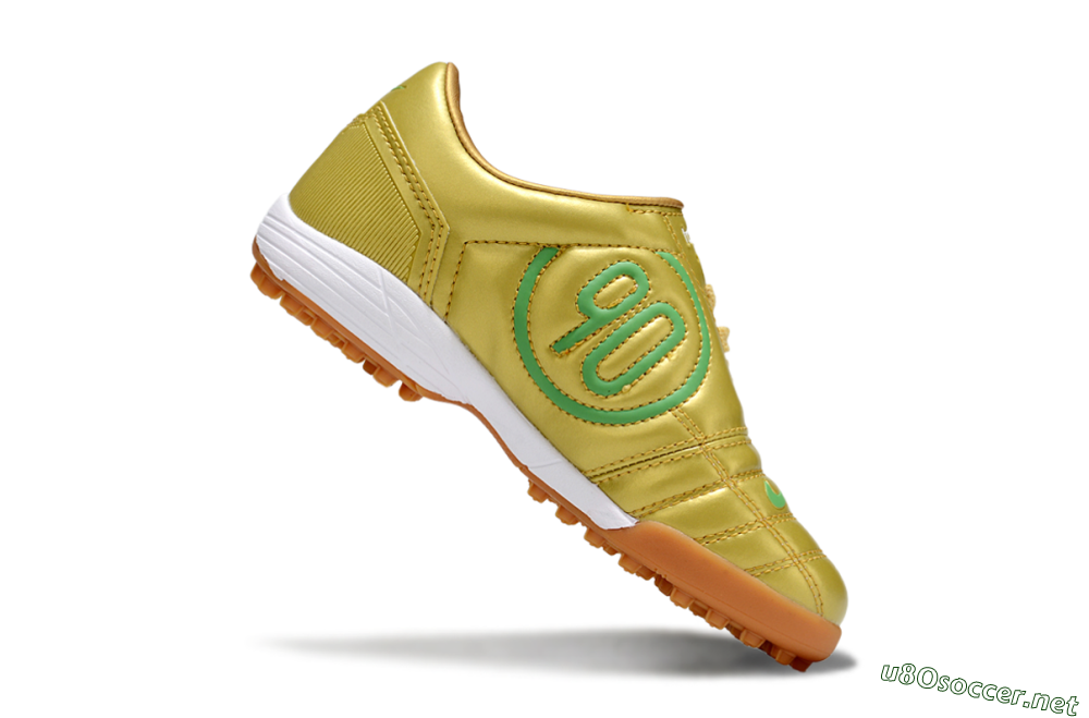 Kids Nike Total 90 III TF Football Shoes - Gold/Green/White 3