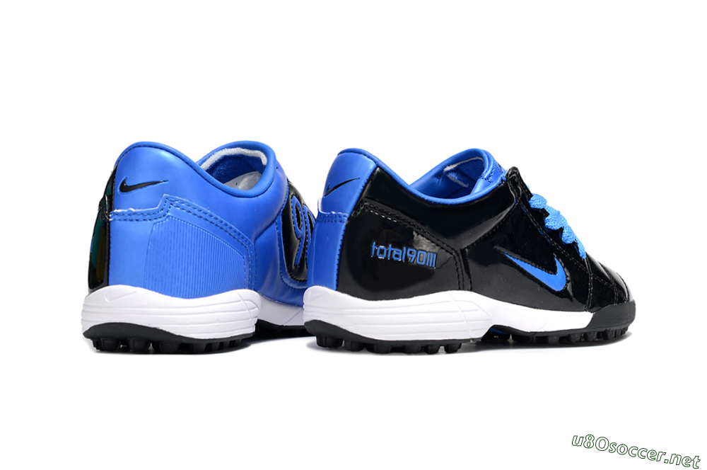 Kids Nike Total 90 III TF Football Shoes - Black/Blue/White 5