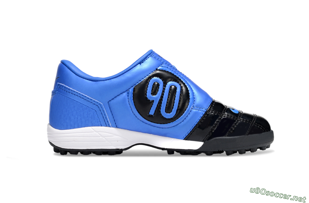 Kids Nike Total 90 III TF Football Shoes - Black/Blue/White 6