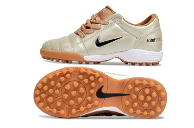 Kids Nike Total 90 III TF Football Shoes - Gold/Black/White