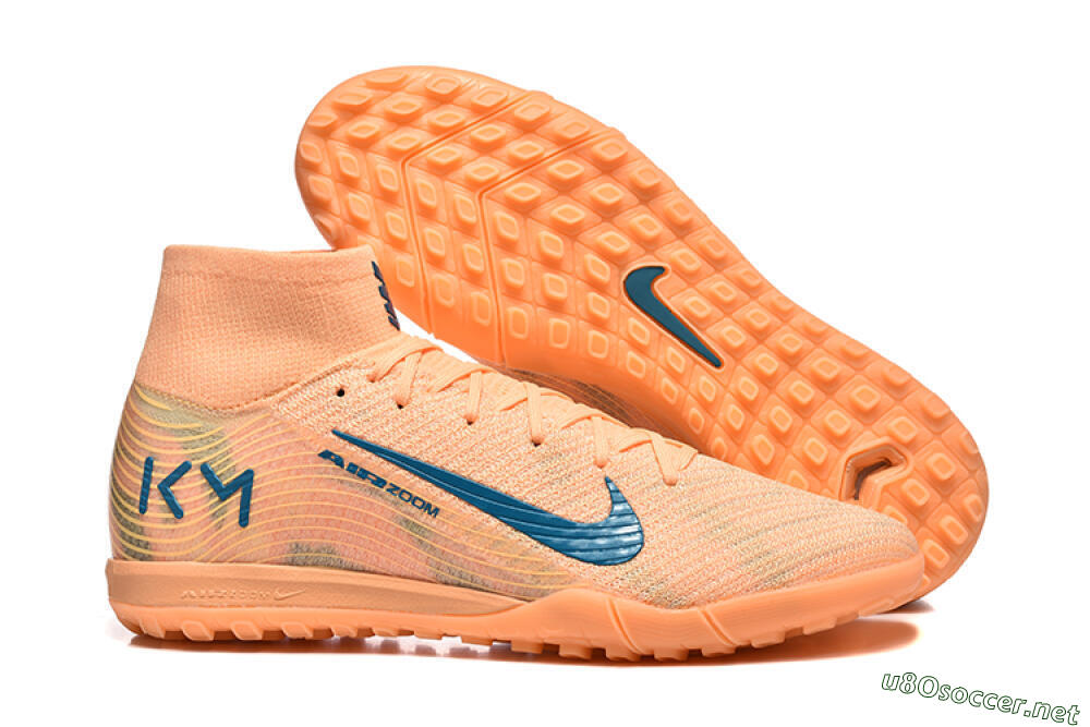 Men's Nike Air Zoom Mercurial Superfly 10 Elite TF Football Shoes - Pink/Blue/Yellow 2