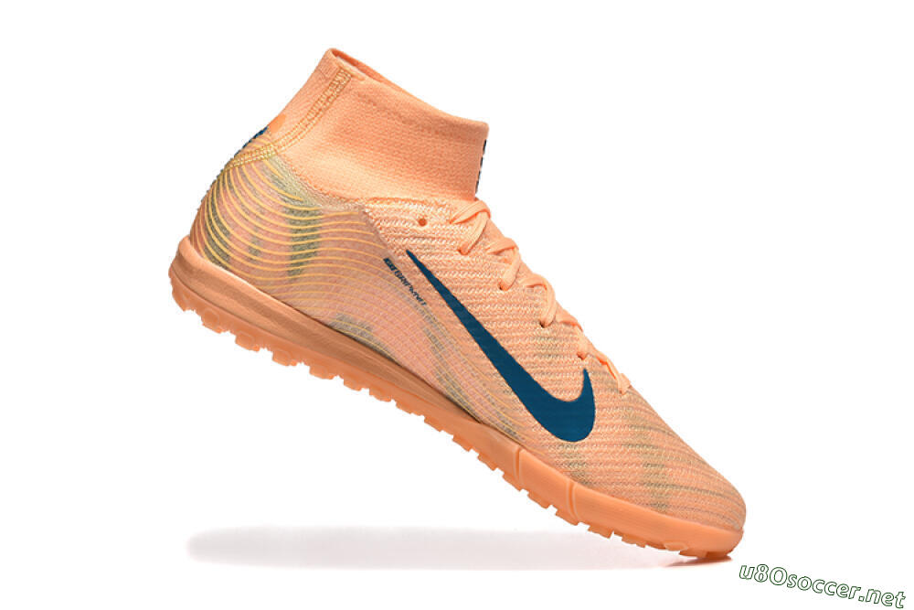 Men's Nike Air Zoom Mercurial Superfly 10 Elite TF Football Shoes - Pink/Blue/Yellow 7