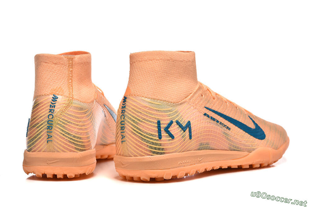 Men's Nike Air Zoom Mercurial Superfly 10 Elite TF Football Shoes - Pink/Blue/Yellow 9