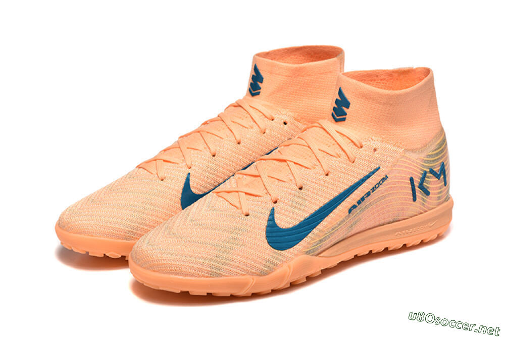 Men's Nike Air Zoom Mercurial Superfly 10 Elite TF Football Shoes - Pink/Blue/Yellow 5
