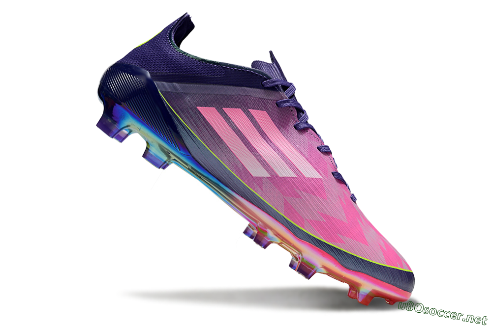 Men's Adidas F50 Elite FG Football Boots - Pink/Purple/Yellow 3