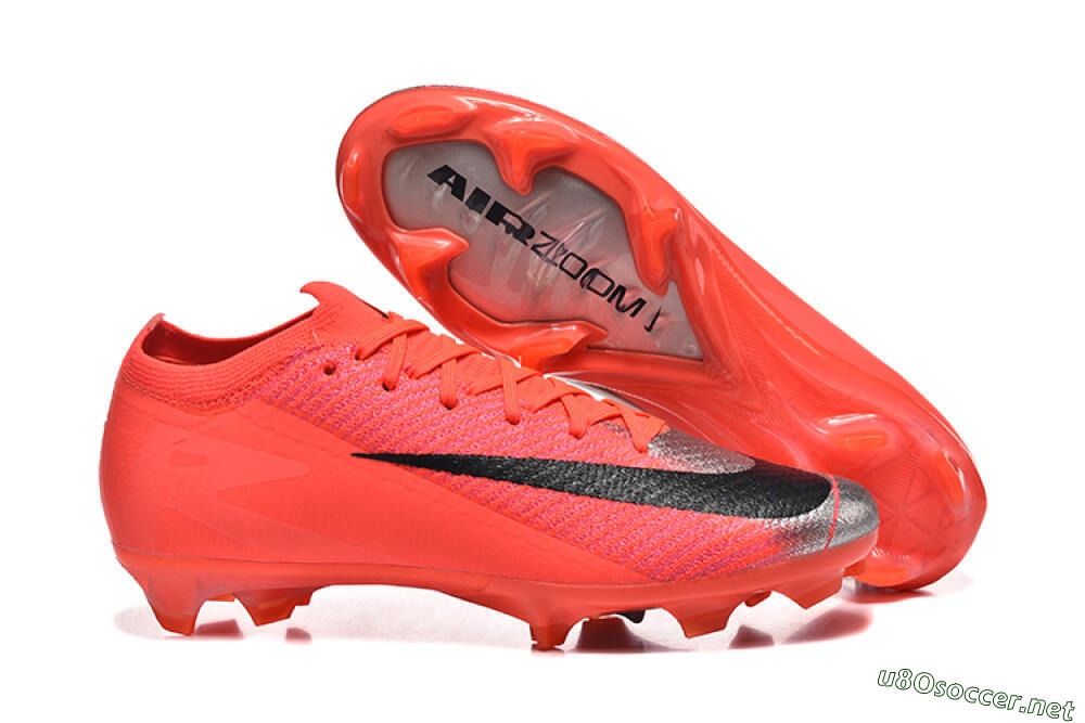 Men's Nike Air Zoom Mercurial Vapor 16 Elite FG Football Boots - Red/Silver/Black 2