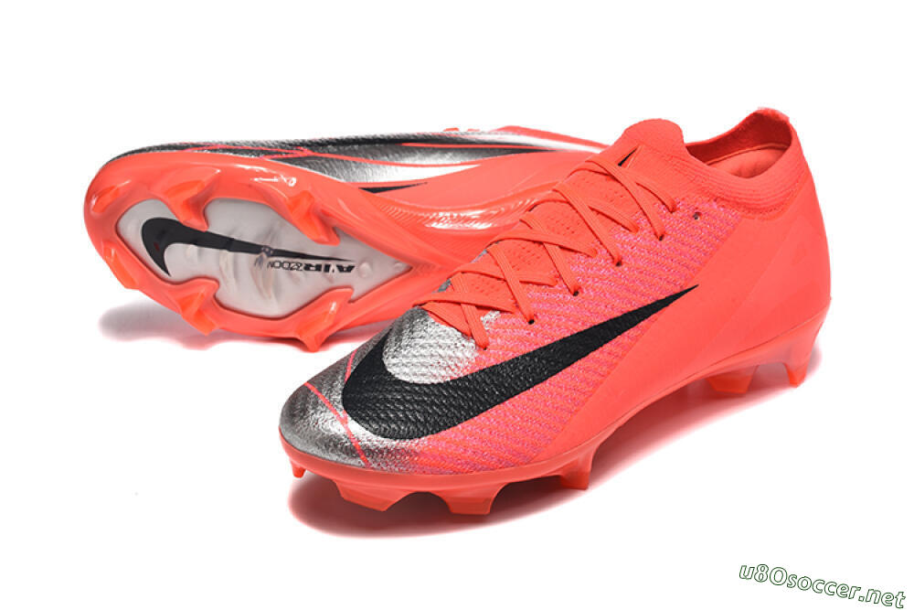 Men's Nike Air Zoom Mercurial Vapor 16 Elite FG Football Boots - Red/Silver/Black 3