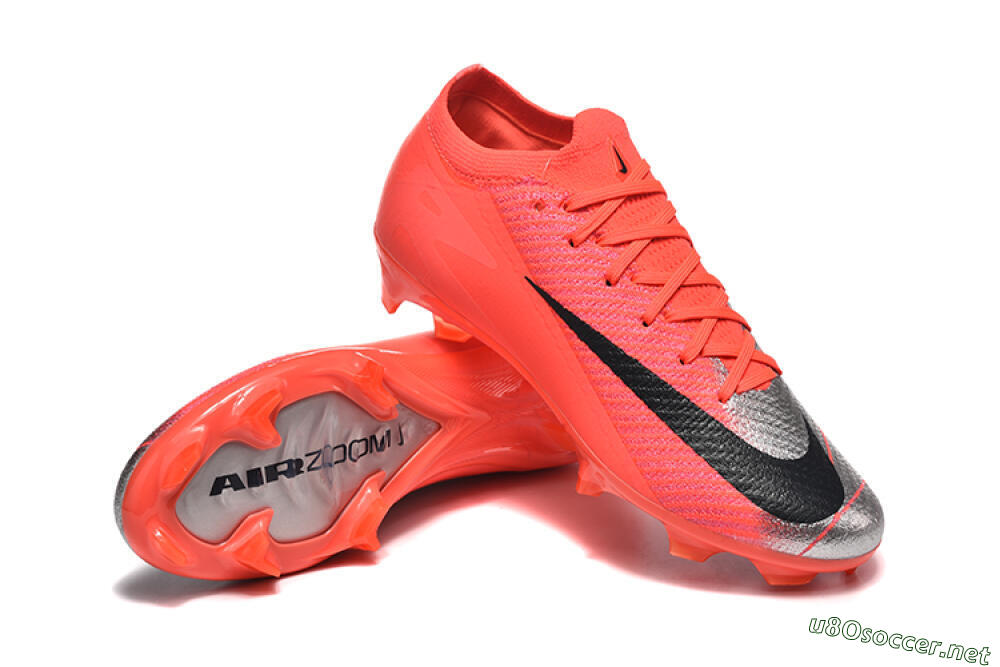 Men's Nike Air Zoom Mercurial Vapor 16 Elite FG Football Boots - Red/Silver/Black 4