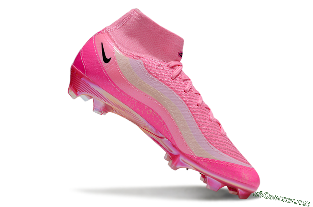Unisex Nike Air Zoom Mercurial Superfly 10 Elite FG Football Boots - Pink/Black/White 4