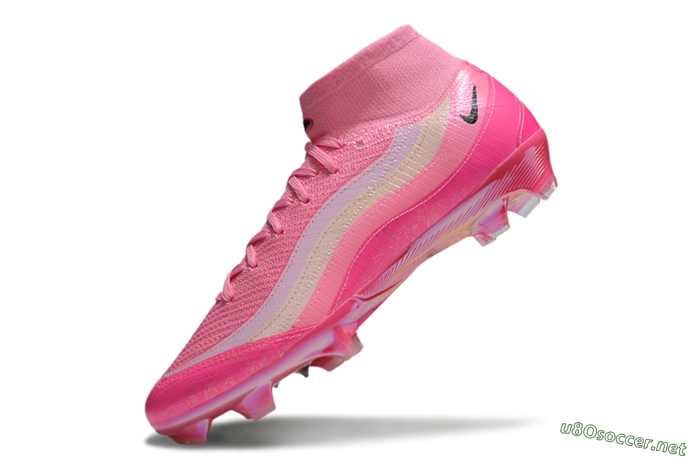 Unisex Nike Air Zoom Mercurial Superfly 10 Elite FG Football Boots - Pink/Black/White 5
