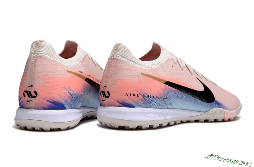 Unisex Nike Air Zoom Mercurial Vapor 16 Elite TF Football Shoes - Pink/Black/Gold 5