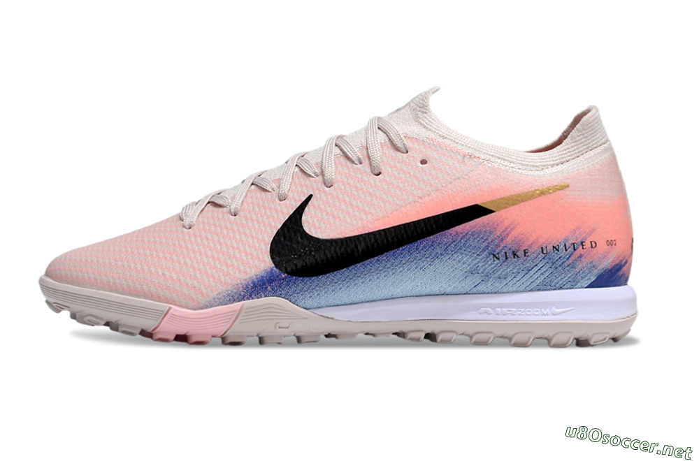 Unisex Nike Air Zoom Mercurial Vapor 16 Elite TF Football Shoes - Pink/Black/Gold 0