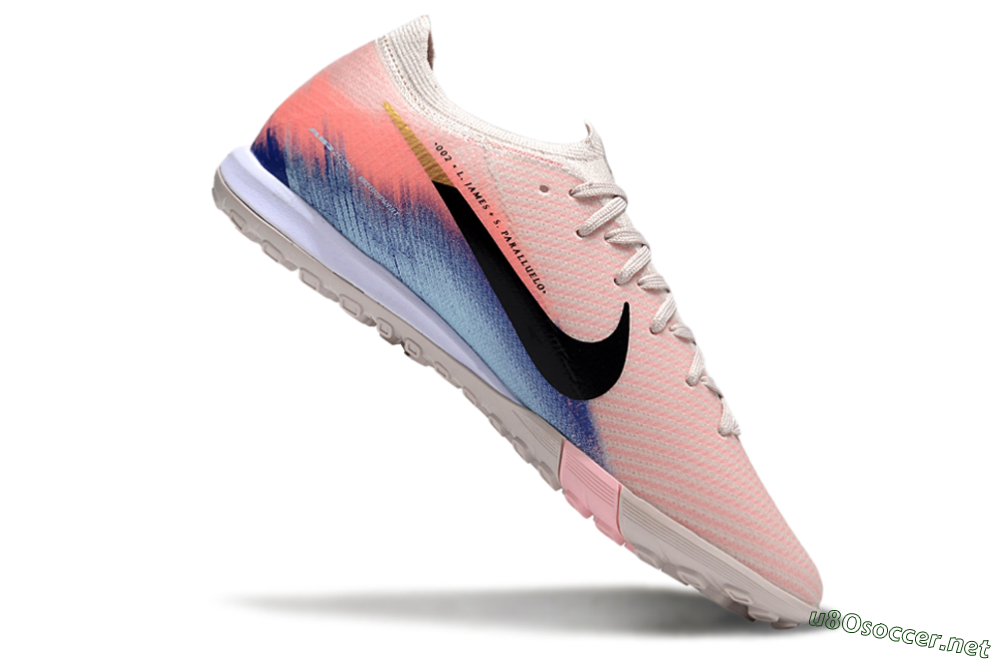 Unisex Nike Air Zoom Mercurial Vapor 16 Elite TF Football Shoes - Pink/Black/Gold 3