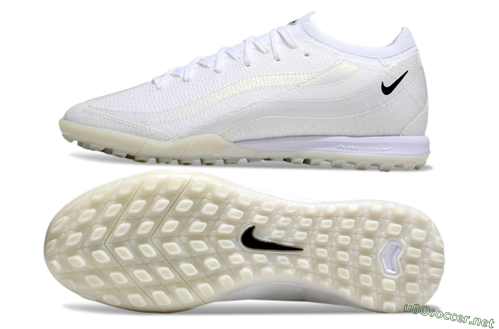 Unisex Nike Air Zoom Mercurial Vapor 16 Elite TF Football Shoes - White/Beige/Black 1