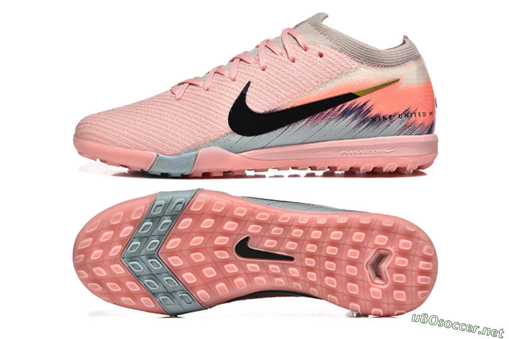 Men's Nike Air Zoom Mercurial Vapor 15 Elite TF Football Shoes - Pink/Black/Gold 1