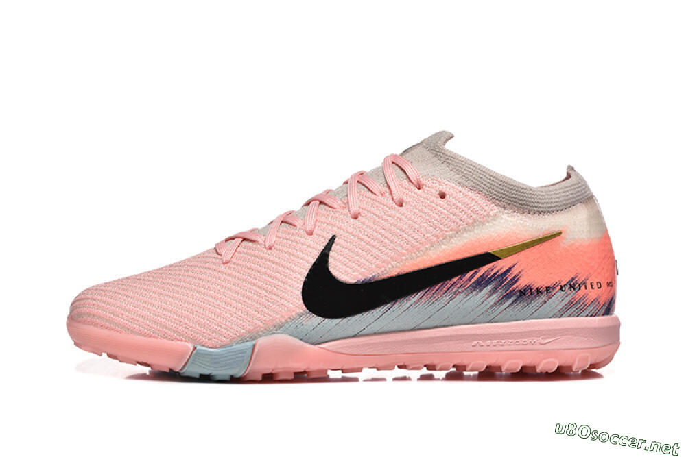 Men's Nike Air Zoom Mercurial Vapor 15 Elite TF Football Shoes - Pink/Black/Gold 0