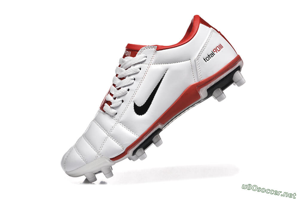 Men's Nike Total 90 III FG Football Boots - White/Black/Red 8