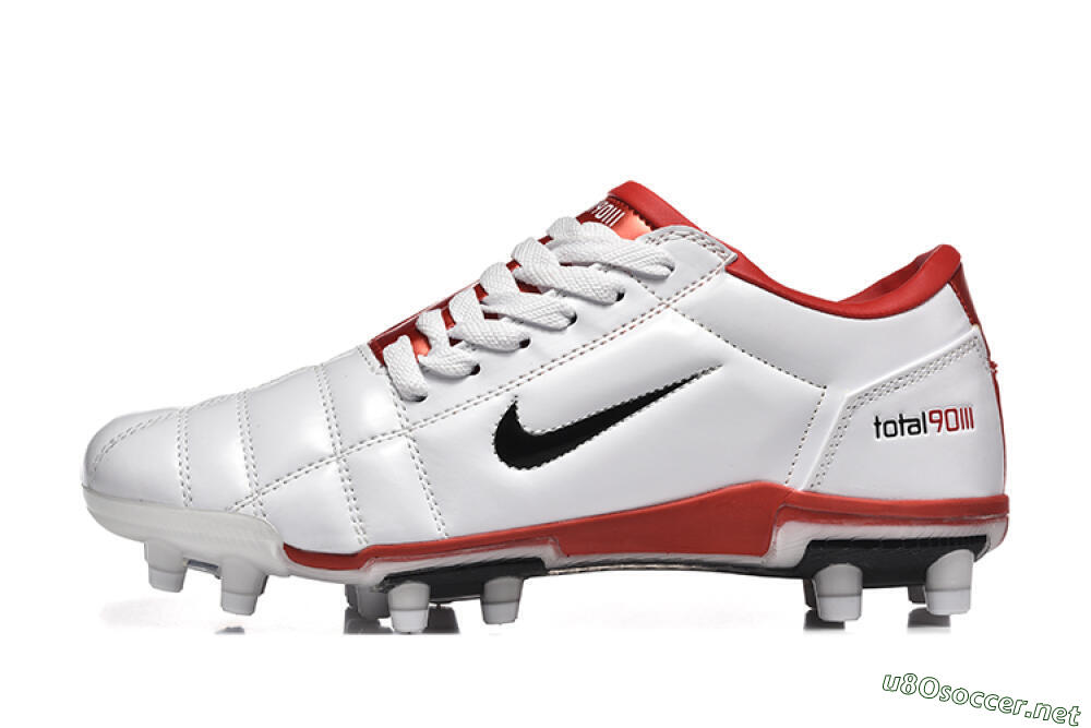 Men's Nike Total 90 III FG Football Boots - White/Black/Red 0