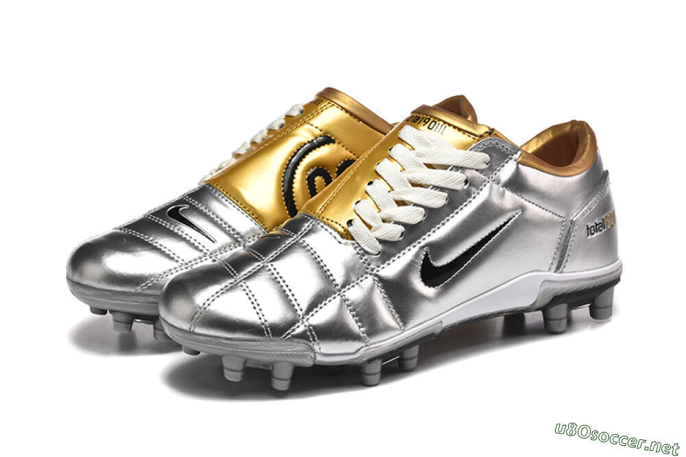 Men's Nike Total 90 III FG Football Boots - Silver/Black/Gold 5