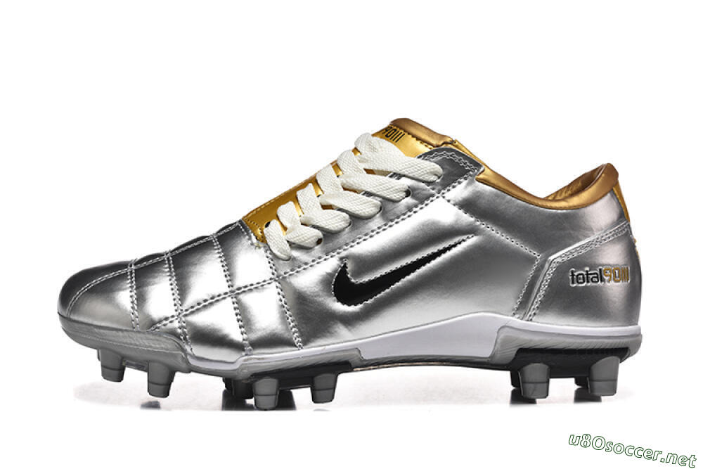 Men's Nike Total 90 III FG Football Boots - Silver/Black/Gold 0