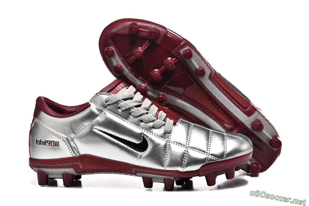 Men's Nike Total 90 III FG Football Boots - Silver/Black/Red 2