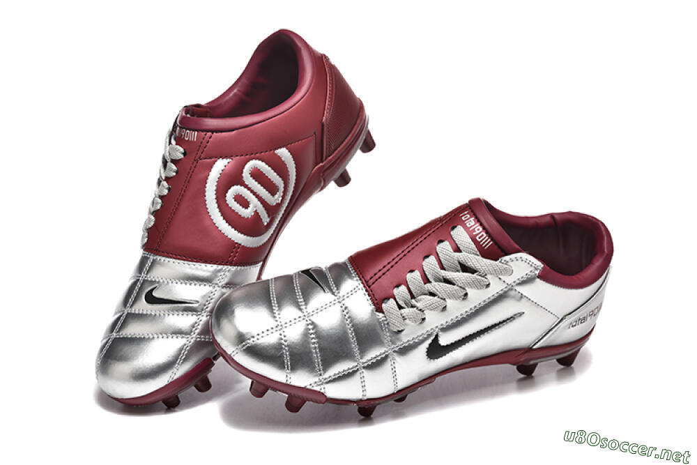 Men's Nike Total 90 III FG Football Boots - Silver/Black/Red 6