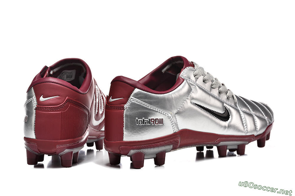 Men's Nike Total 90 III FG Football Boots - Silver/Black/Red 9