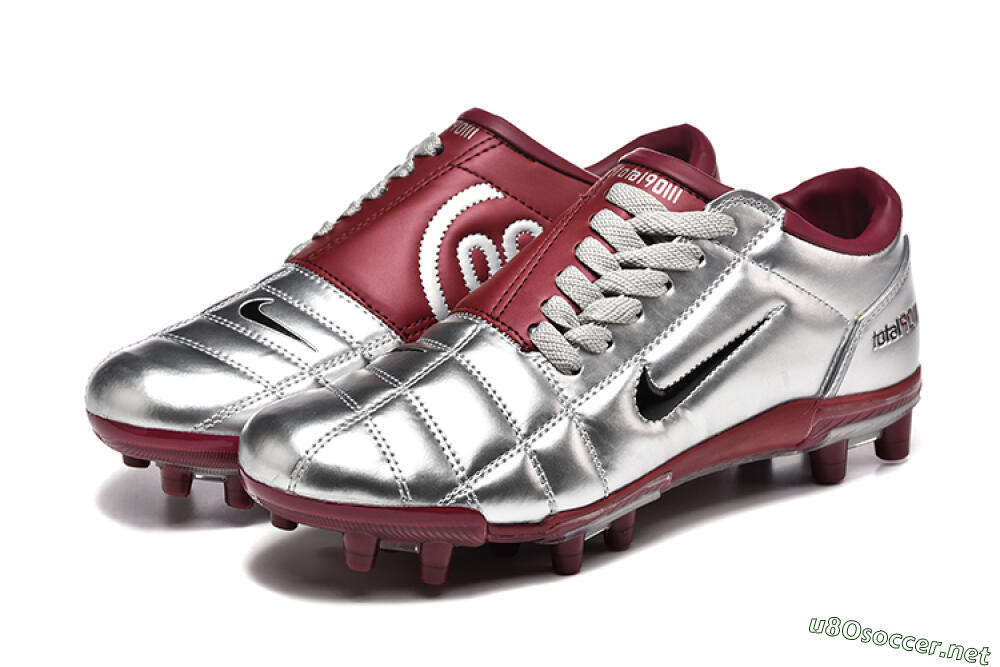 Men's Nike Total 90 III FG Football Boots - Silver/Black/Red 5