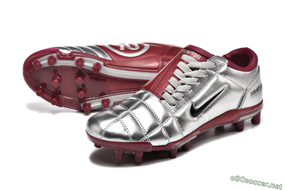 Men's Nike Total 90 III FG Football Boots - Silver/Black/Red 3