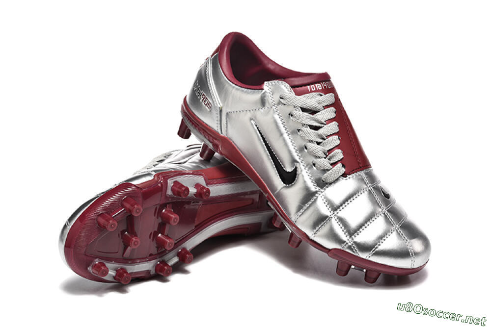 Men's Nike Total 90 III FG Football Boots - Silver/Black/Red 4