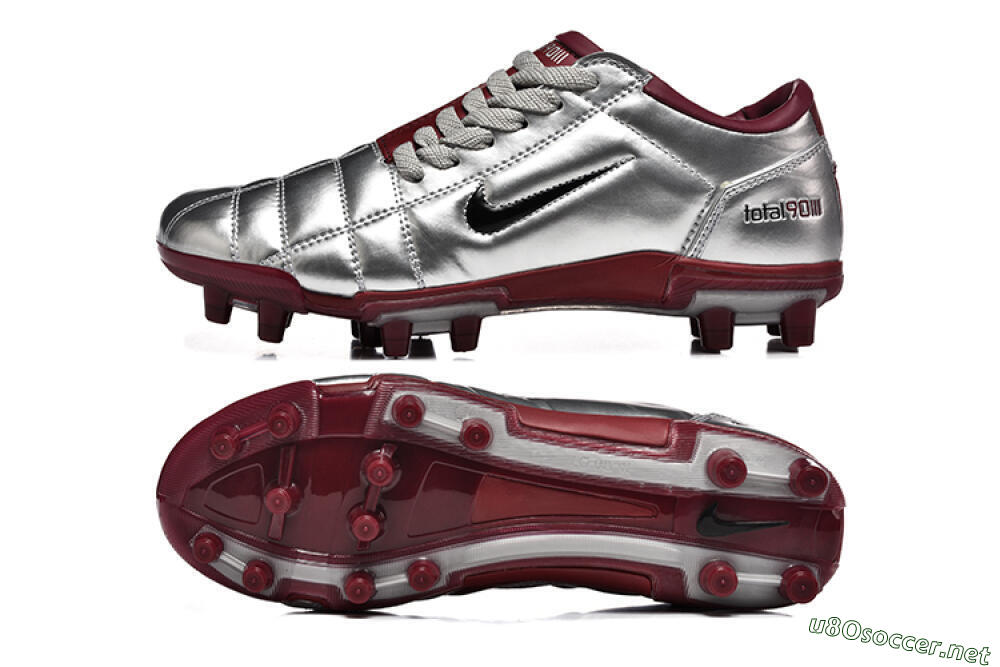 Men's Nike Total 90 III FG Football Boots - Silver/Black/Red 1