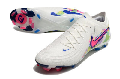 Men's Nike Phantom GX 2 Elite FG Football Boots - White/Pink/Blue