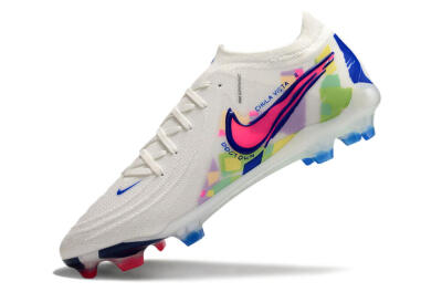 Men's Nike Phantom GX 2 Elite FG Football Boots - White/Pink/Blue