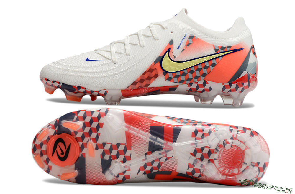 Men's Nike Phantom GX 2 Elite FG Football Boots - White/Red/Yellow 1