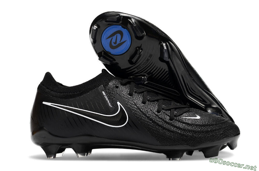 Unisex Nike Phantom GX 2 Elite FG Football Boots - Black/White/Blue 2