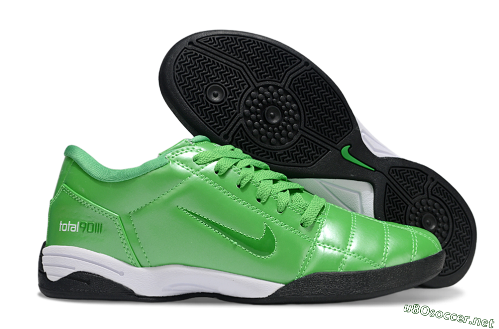 Men's Nike Total 90 III IC Football Shoes - Green/White/Black 2