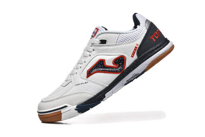 Men's Joma Top Flex IC Football Shoes - White/Black/Red