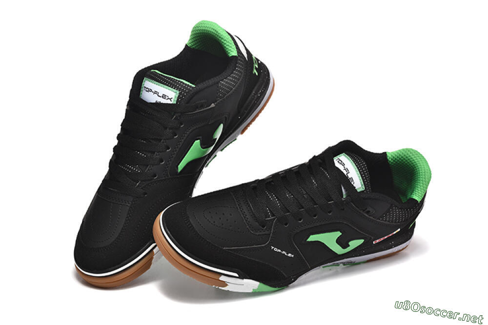 Men's Joma Top Flex IC Football Shoes - Black/Green/Red 6