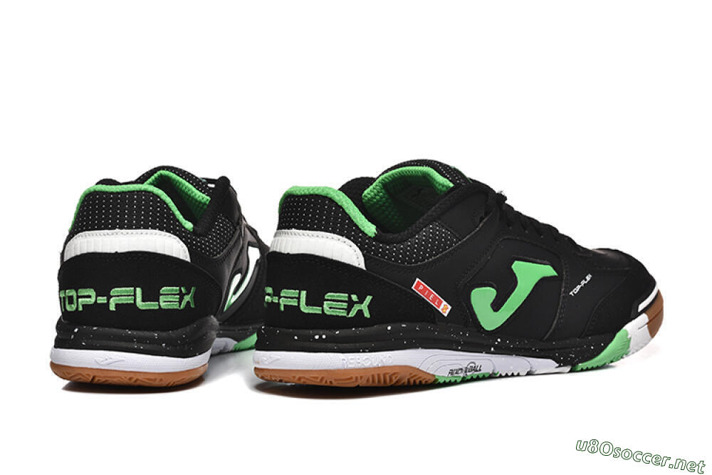 Men's Joma Top Flex IC Football Shoes - Black/Green/Red 9