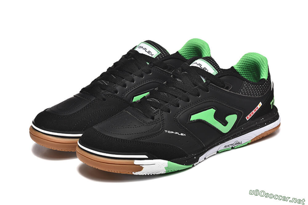 Men's Joma Top Flex IC Football Shoes - Black/Green/Red 5